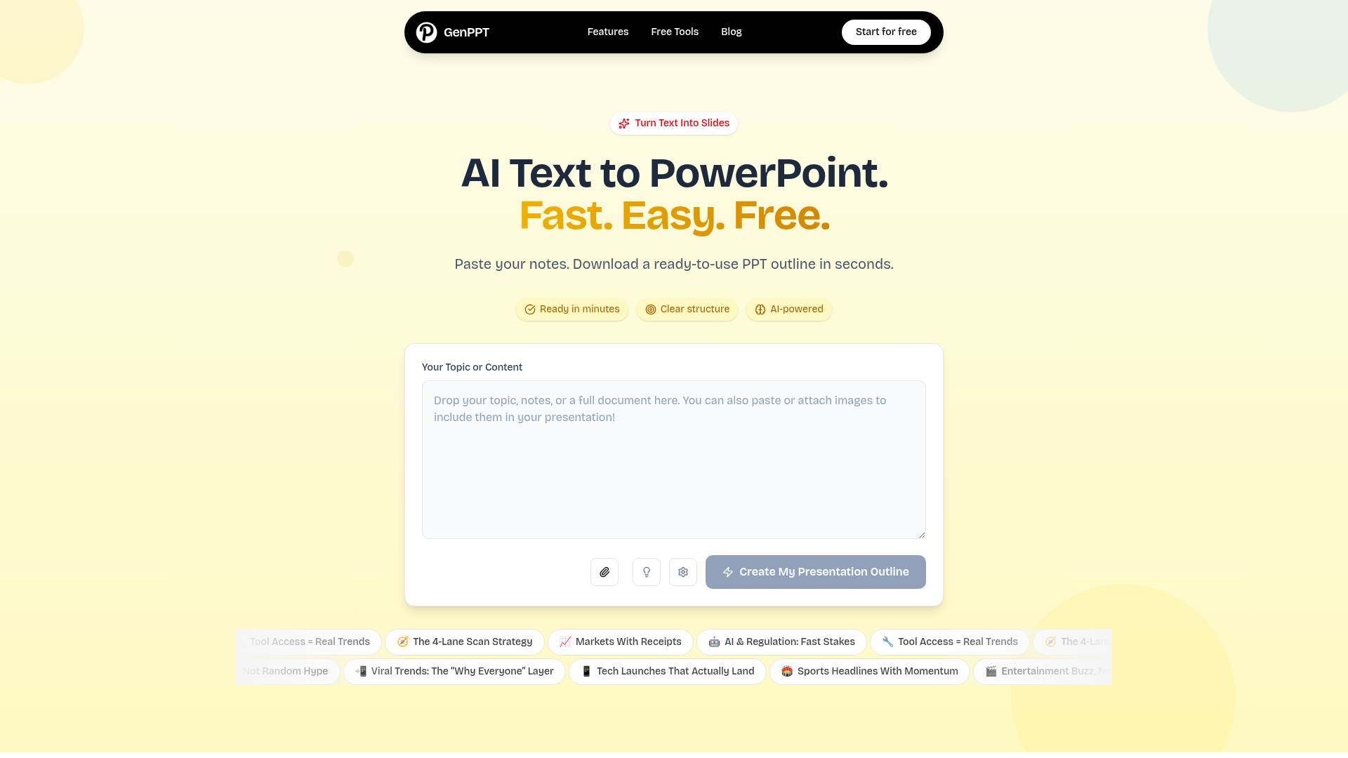 GenPPT AI: Generate Polished Slide Decks From a Single Prompt