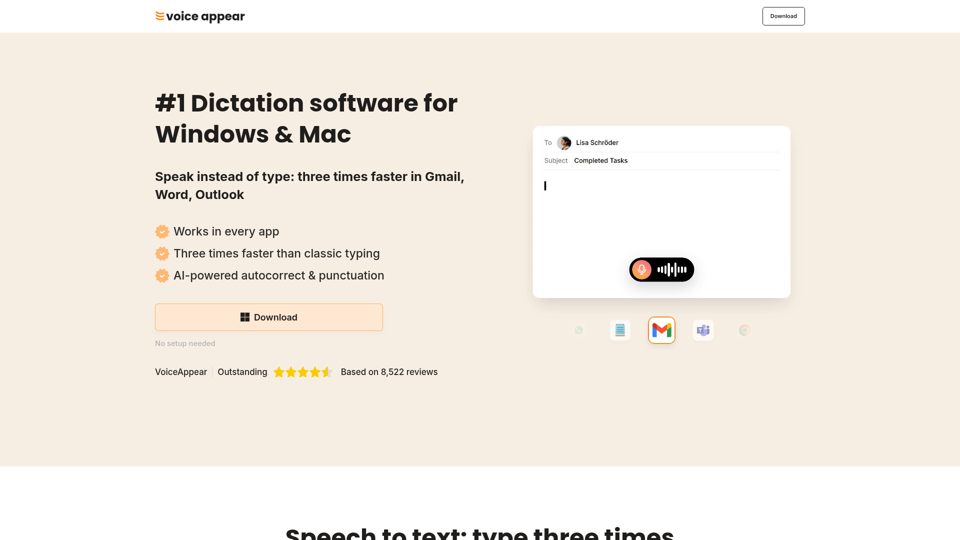 VoiceAppear: System-Wide Dictation That Corrects as You Speak