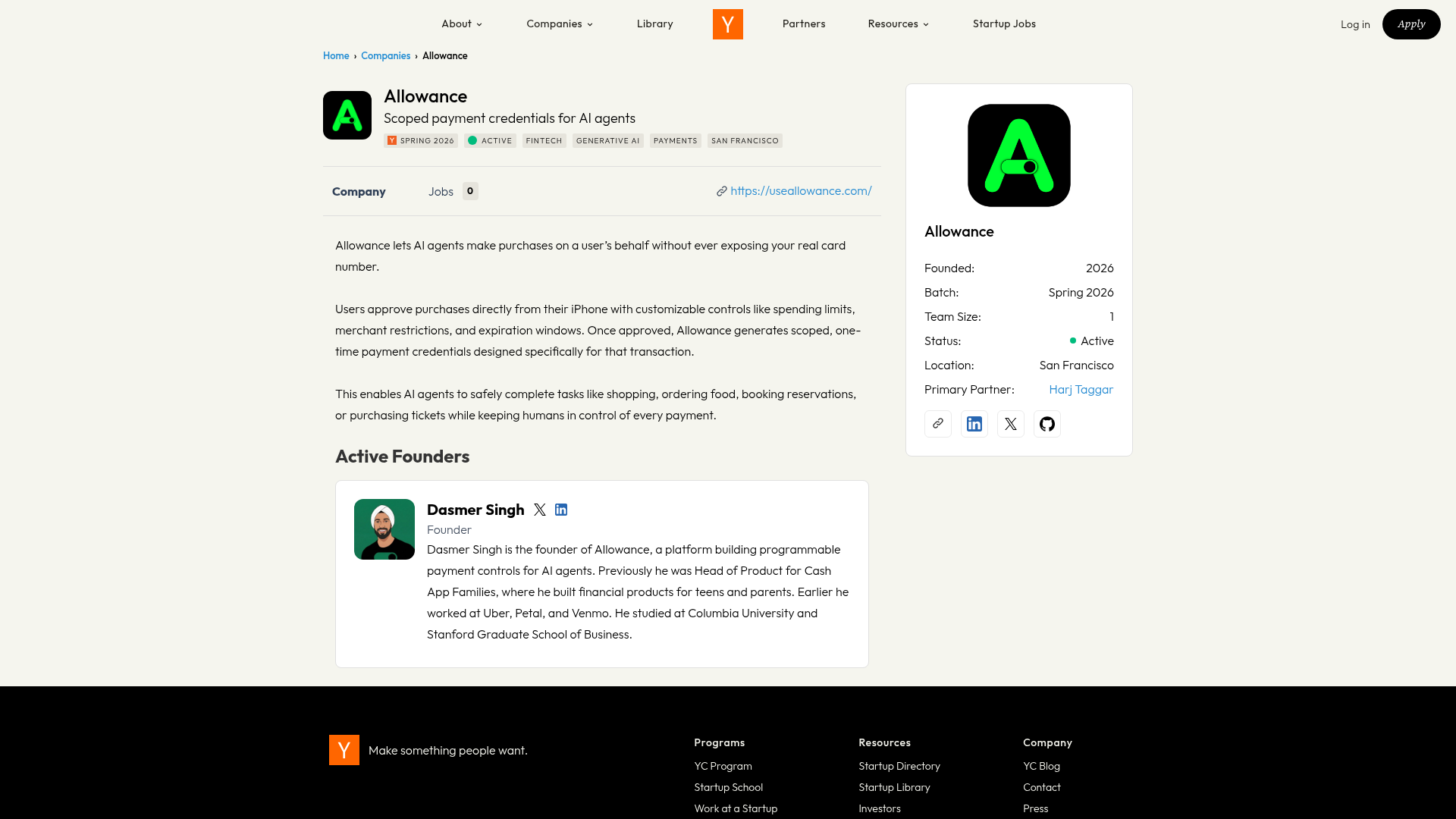 Allowance: Scoped Payment Credentials for AI Agents