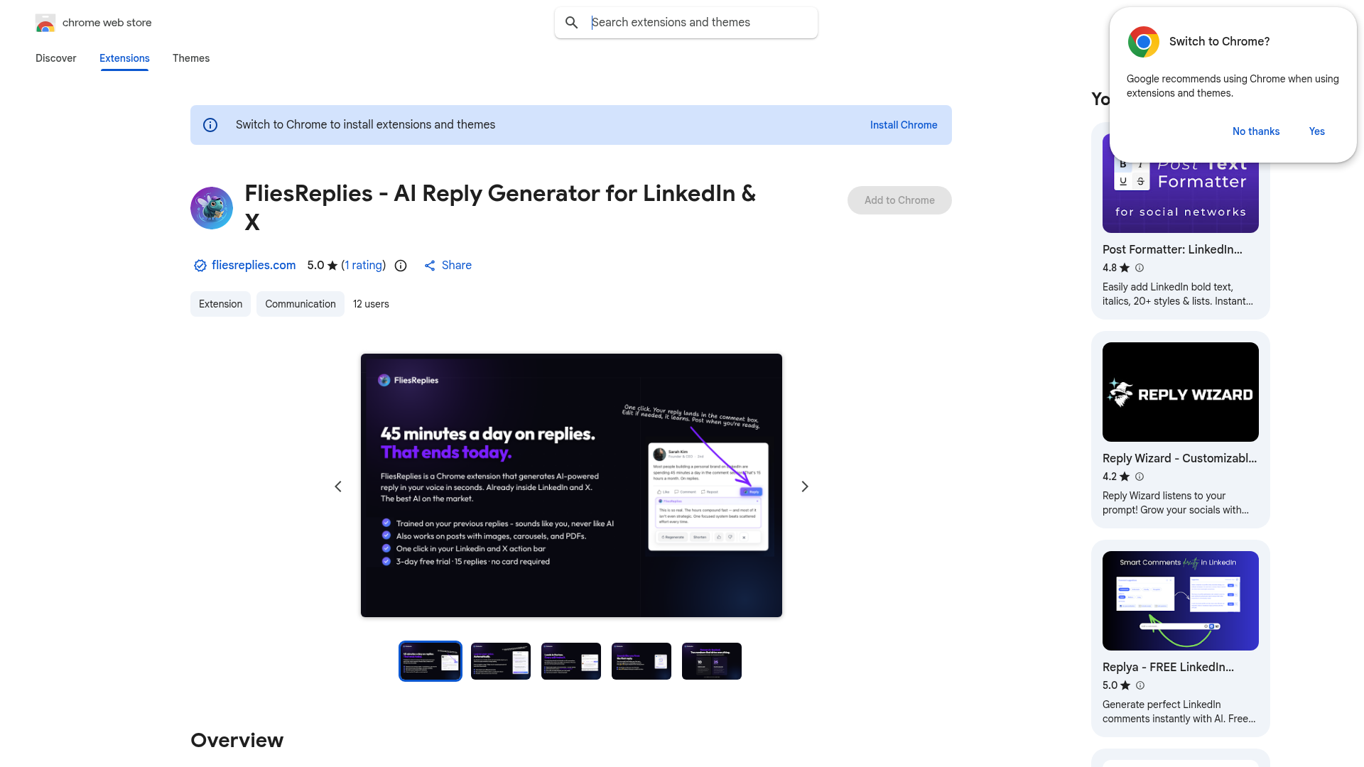 FliesReplies: AI Reply Generator That Learns Your Voice