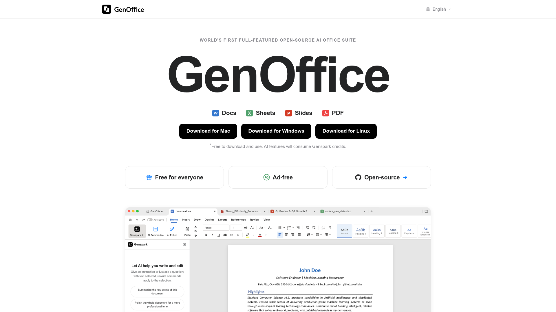 GenOffice screenshot