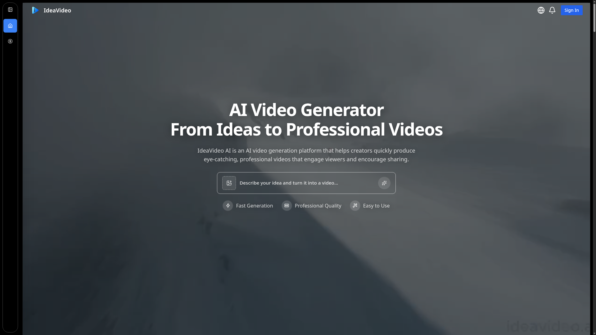 IdeaVideo AI screenshot