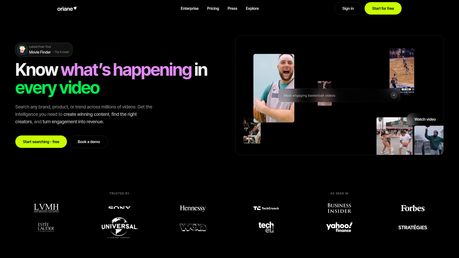 Oriane screenshot
