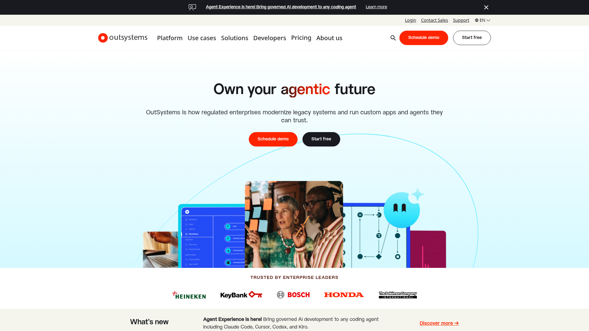 OutSystems Agent Experience interface screenshot